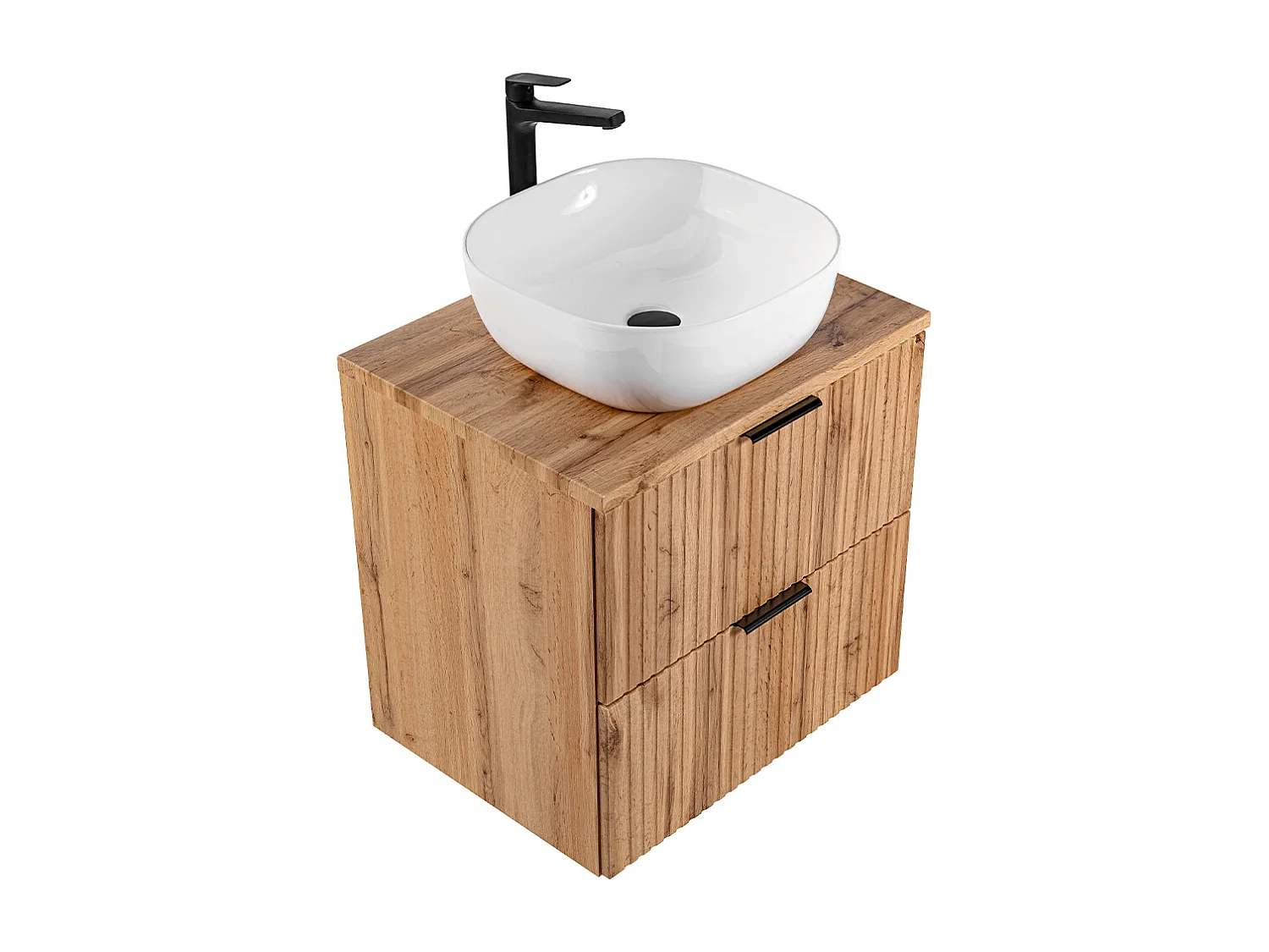 Enkelt håndvask 60 cm Adriel Wood