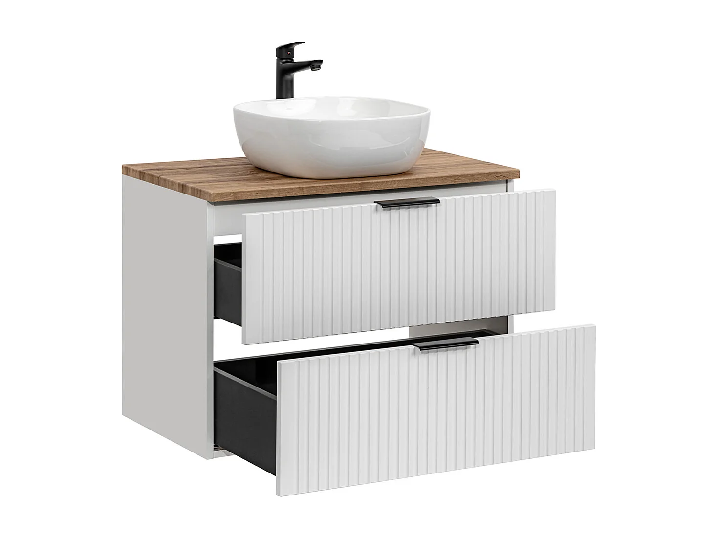 Meuble simple vasque 80cm Adriel Blanc