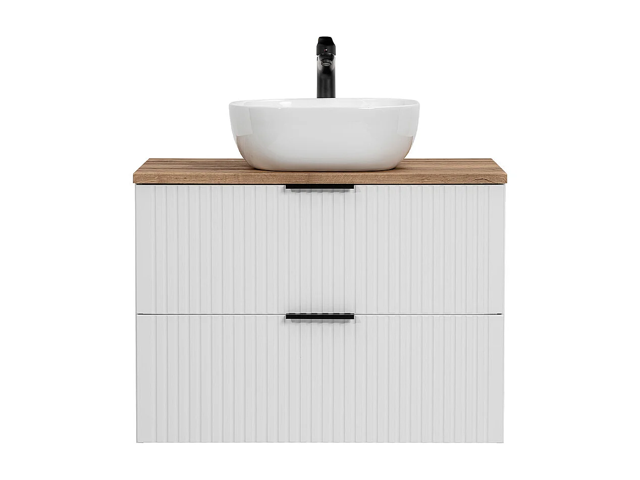 Meuble simple vasque 80cm Adriel Blanc