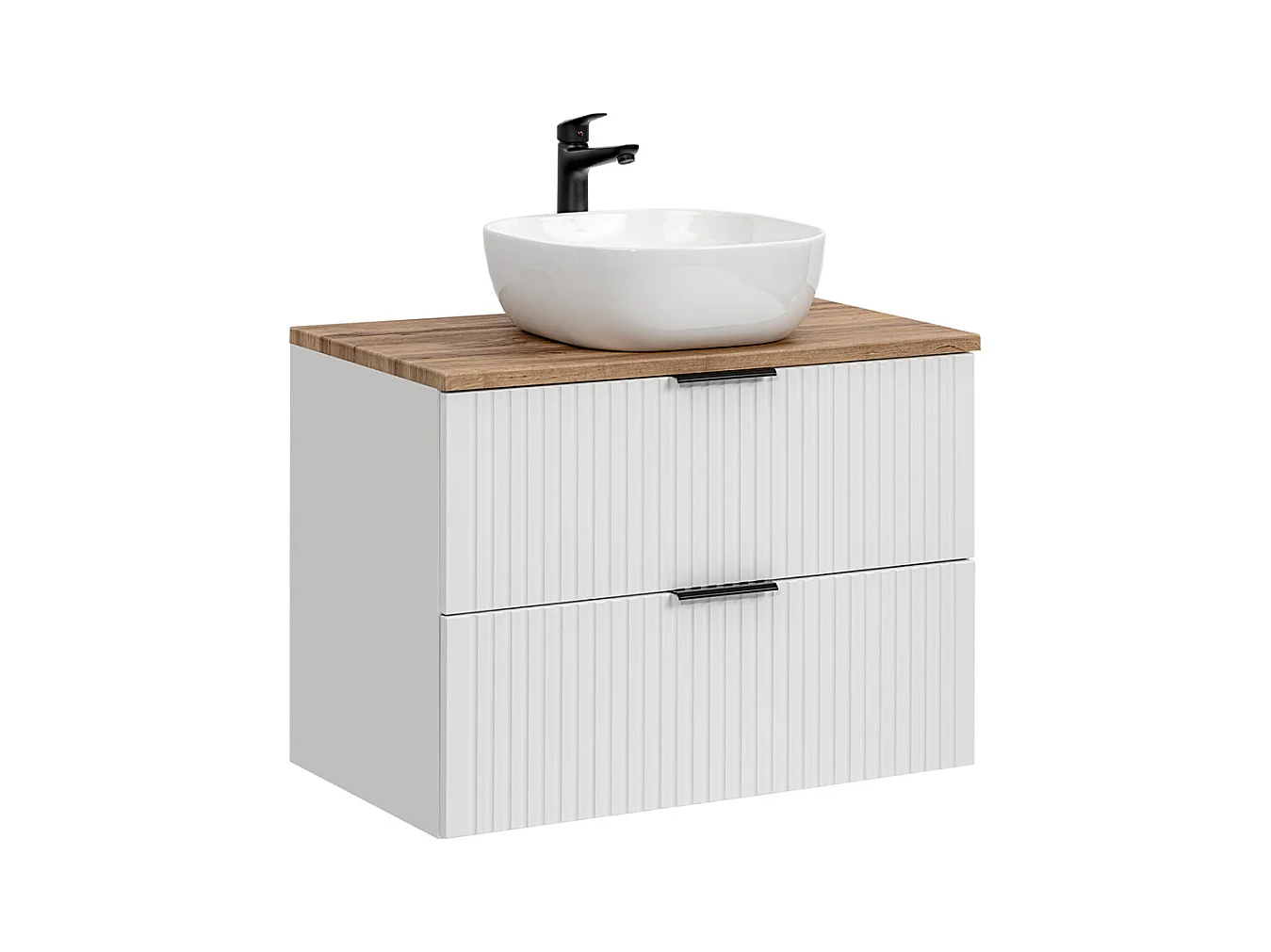 Meuble simple vasque 80cm Adriel Blanc