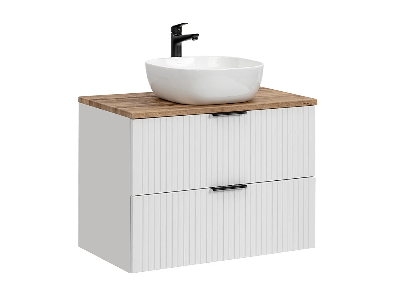 Meuble simple vasque 80cm Adriel Blanc
