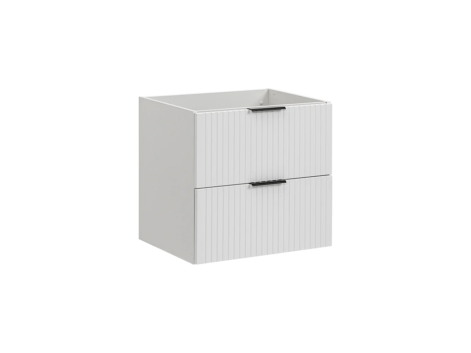 Ensemble de meubles 80 cm Adel White avec plan de toilette et vasque à poser Smile