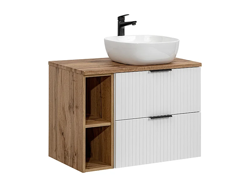 Mobile bagno con lavabo Adriel bianco 80cm