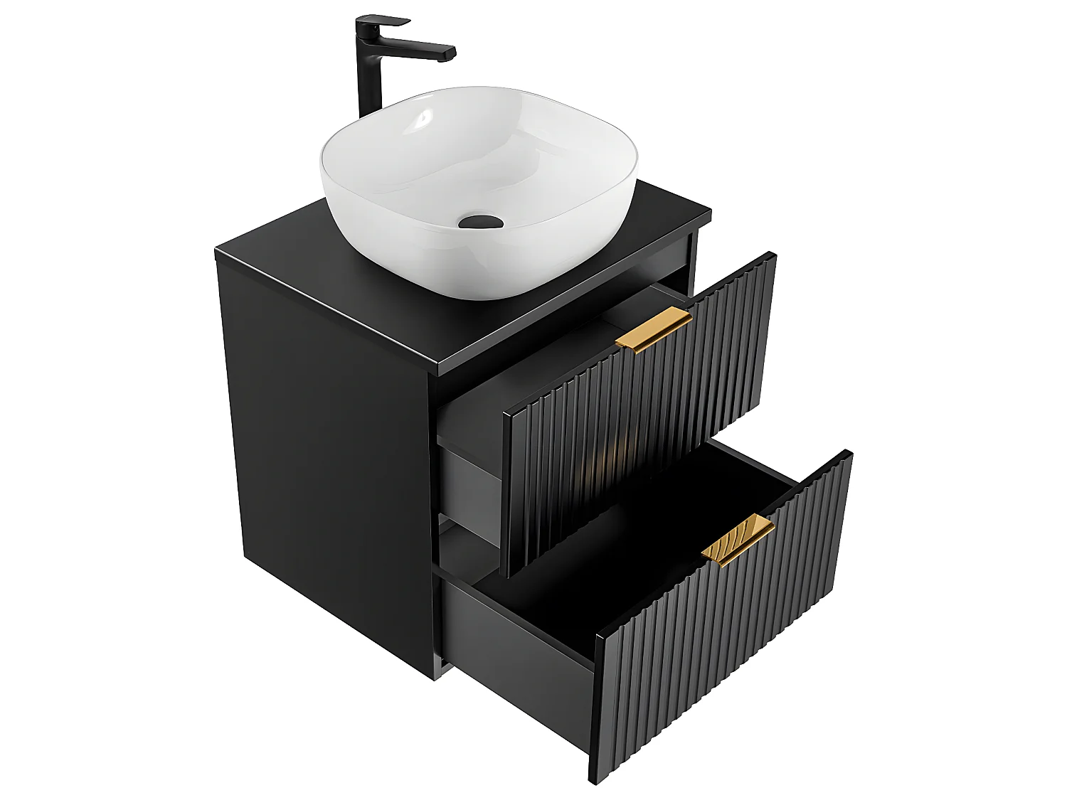 Mueble lavabo individual 60cm Adriel Negro