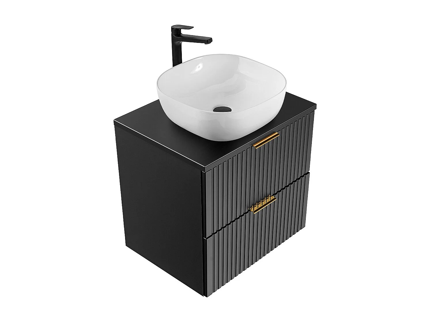 Enkelt håndvask 60 cm Adriel Black