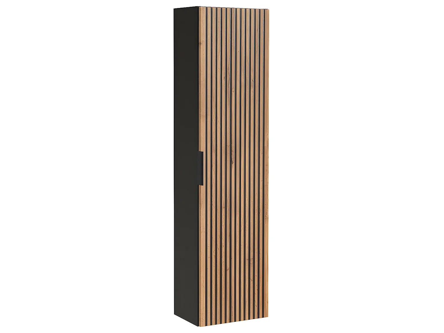 Ensemble meuble simple vasque 100cm et colonne Gaia Bois et Noir