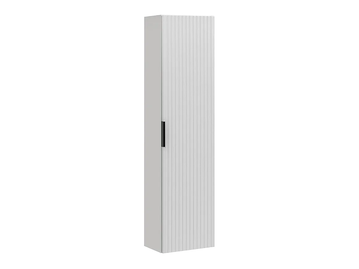 Ensemble meuble double vasque 140cm 2 niches et colonne Adriel Blanc