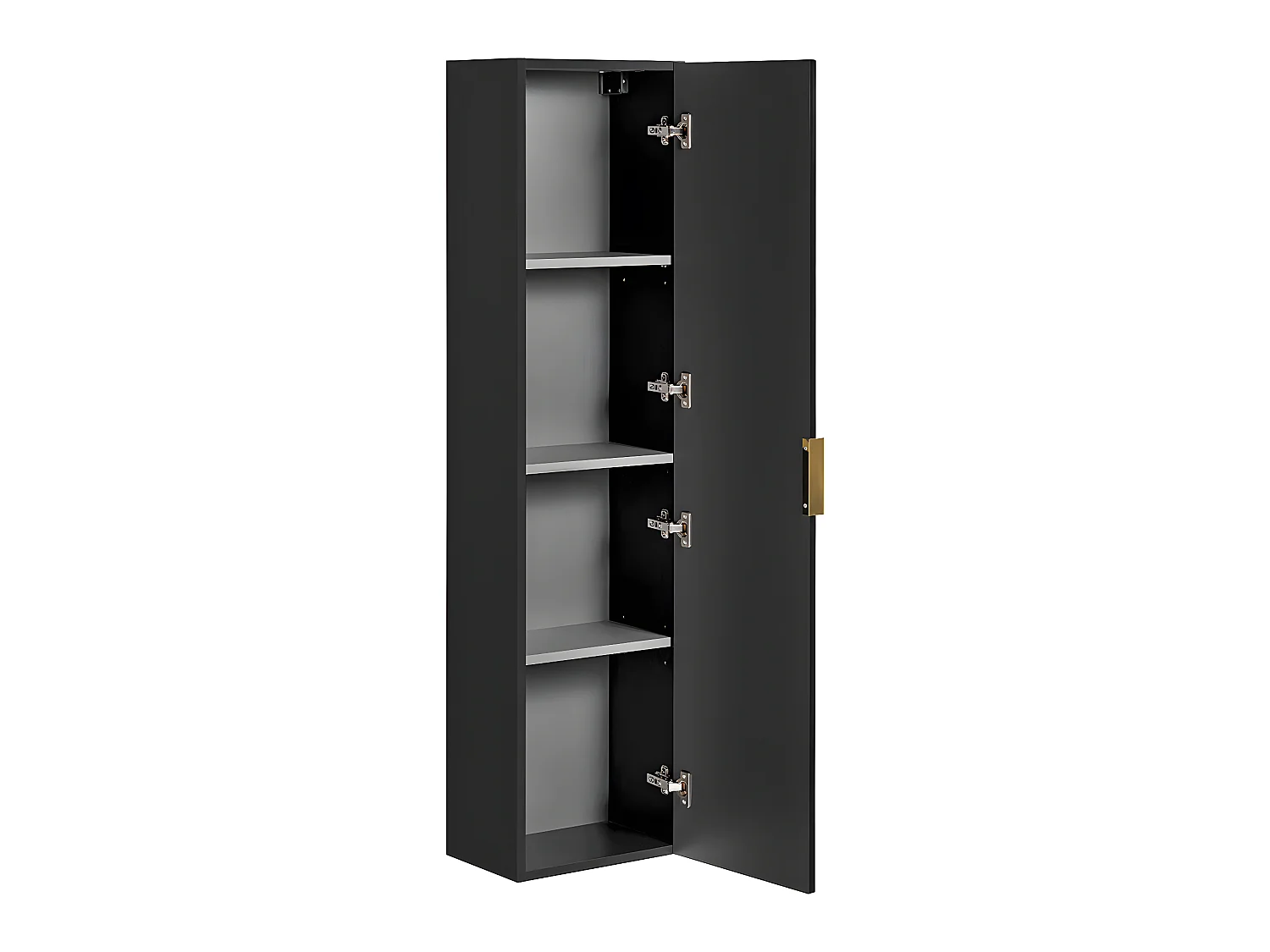 Ensemble meuble simple vasque encastrée 80cm et colonne Adriel Noir