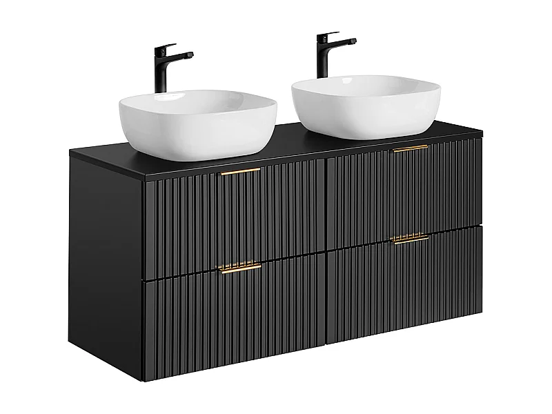 Meuble double vasque 120cm Adriel Noir
