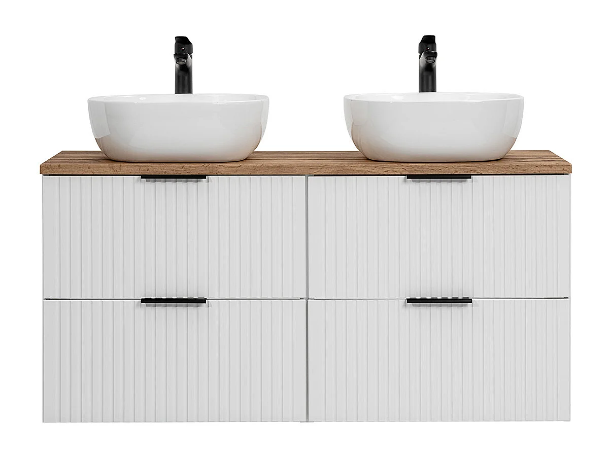 Meuble double vasque 120cm Adriel Blanc