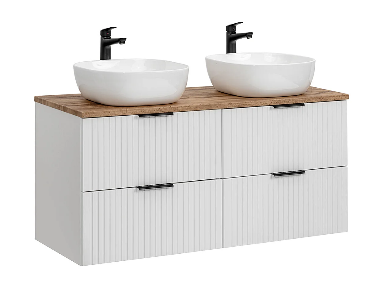 Meuble double vasque 120cm Adriel Blanc