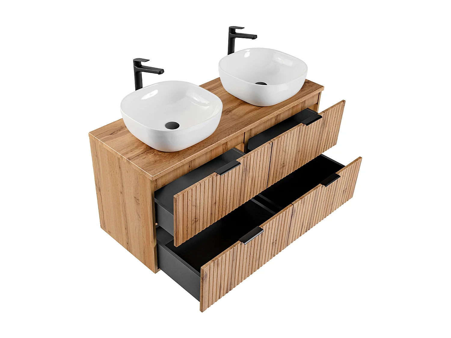 Meuble double vasque 120cm Adriel Bois