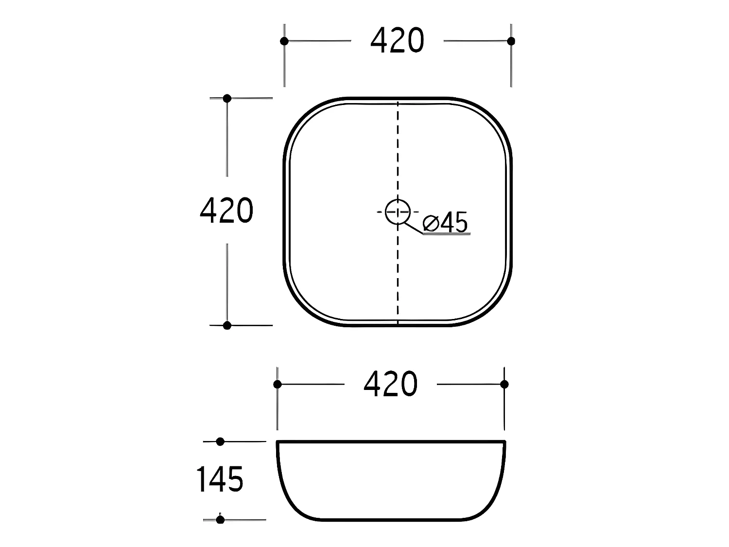 Meuble simple vasque 80cm Gaia Bois et Noir