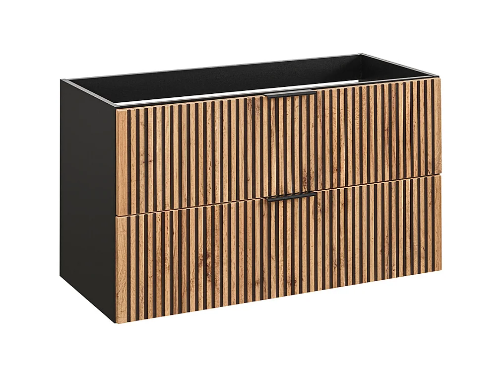 Meuble sous-vasque 100cm Gaia Bois et Noir