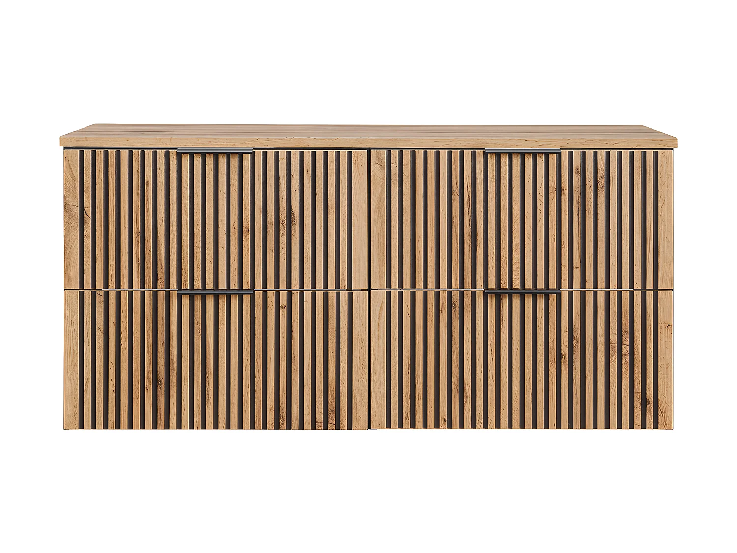 Gaia 120cm badmeubel in hout en zwart