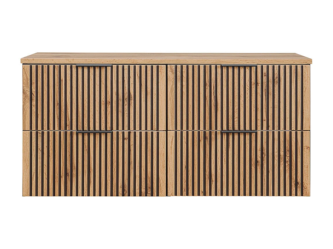 Underskåp 120cm tvättställplan Gaia trä och svart