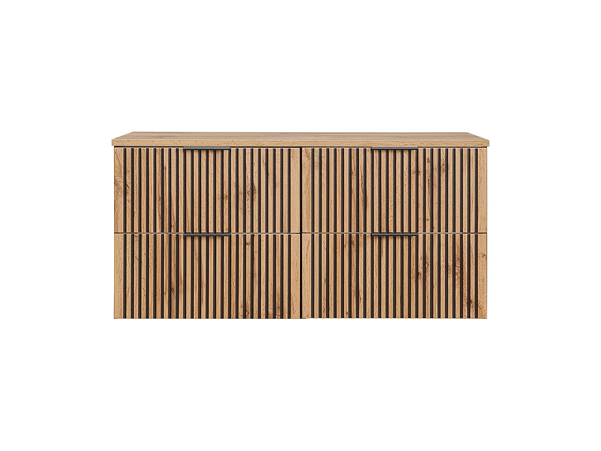 Gaia 120cm vanity unit in wood and black