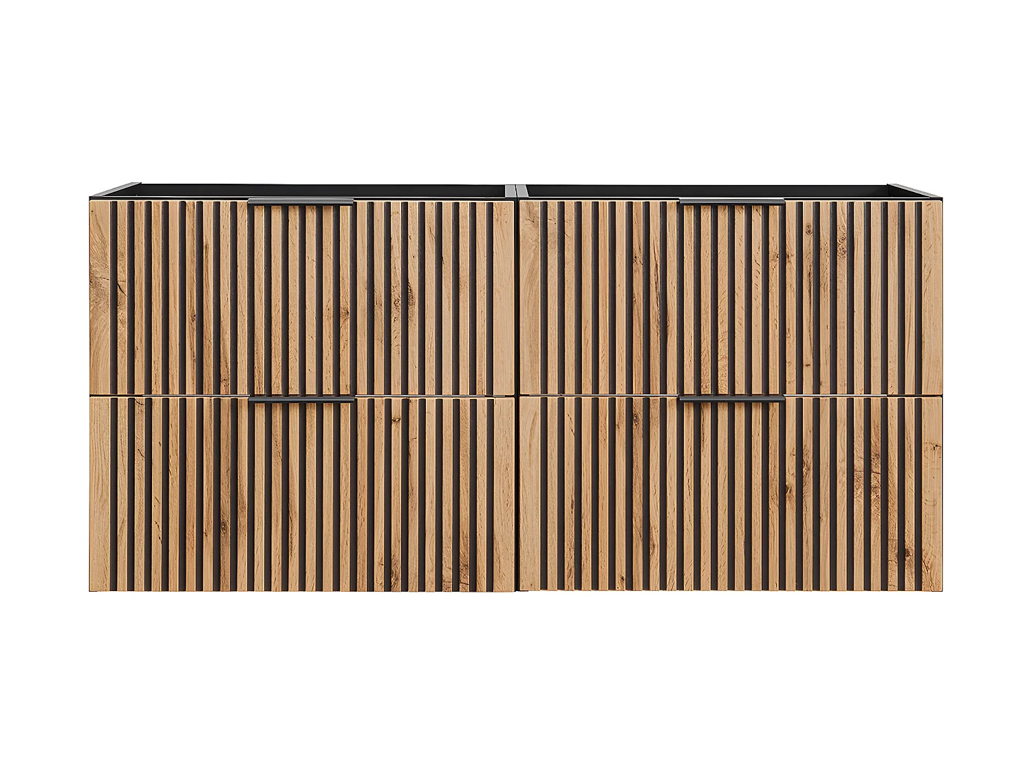 Gaia 120cm hout en zwart badmeubel