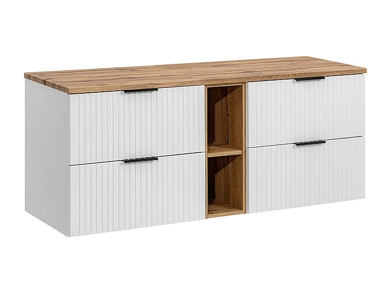 Mobile bagno senza lavabo Adriel bianco 140cm