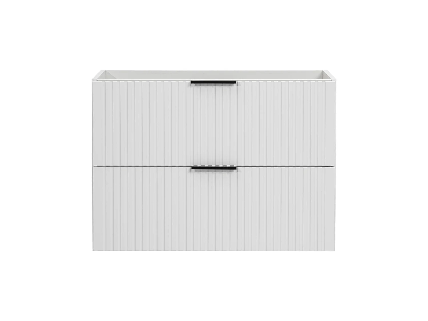 Mobile sottolavabo Adel White 80 cm 2 cassetti Bianco Opaco