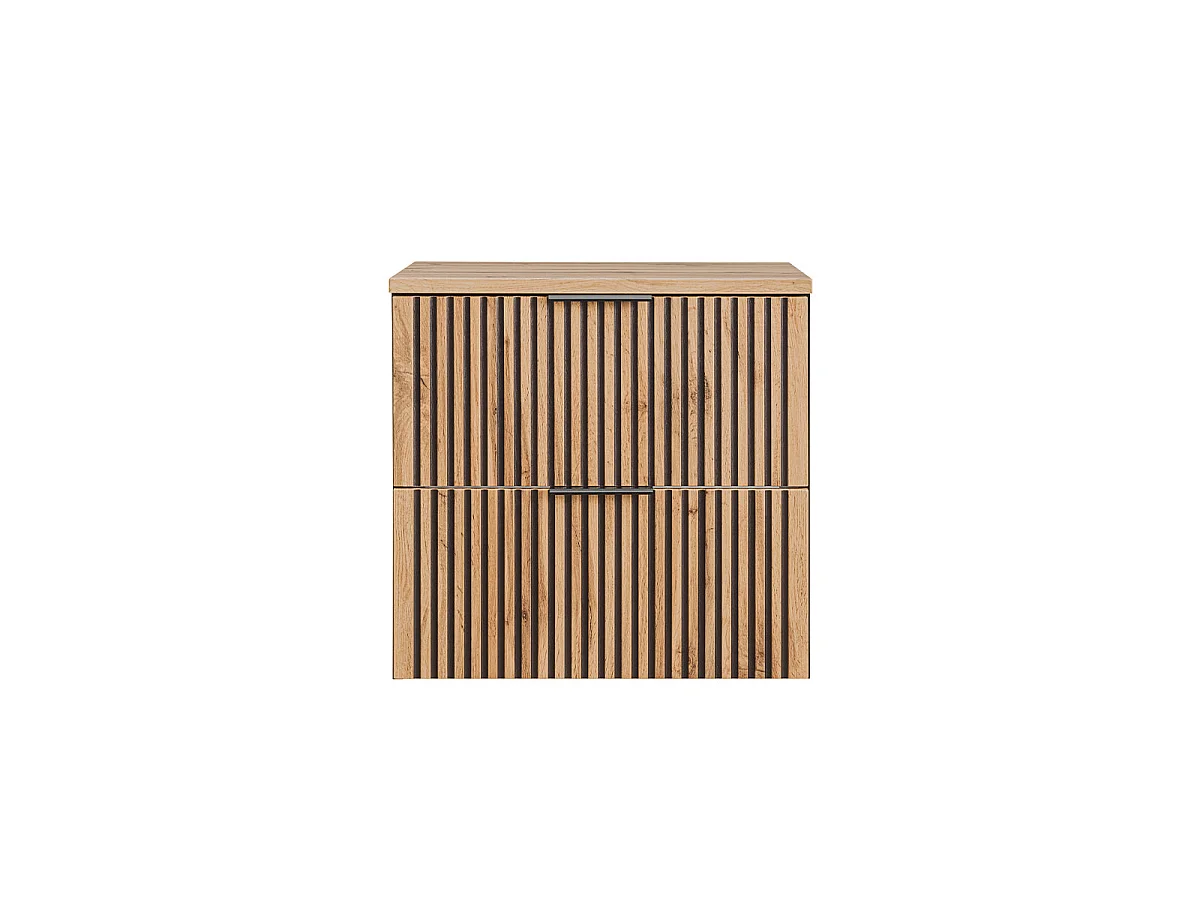 Mobile sotto-vasca 60 cm piano di toilette Gaia Legno e Nero
