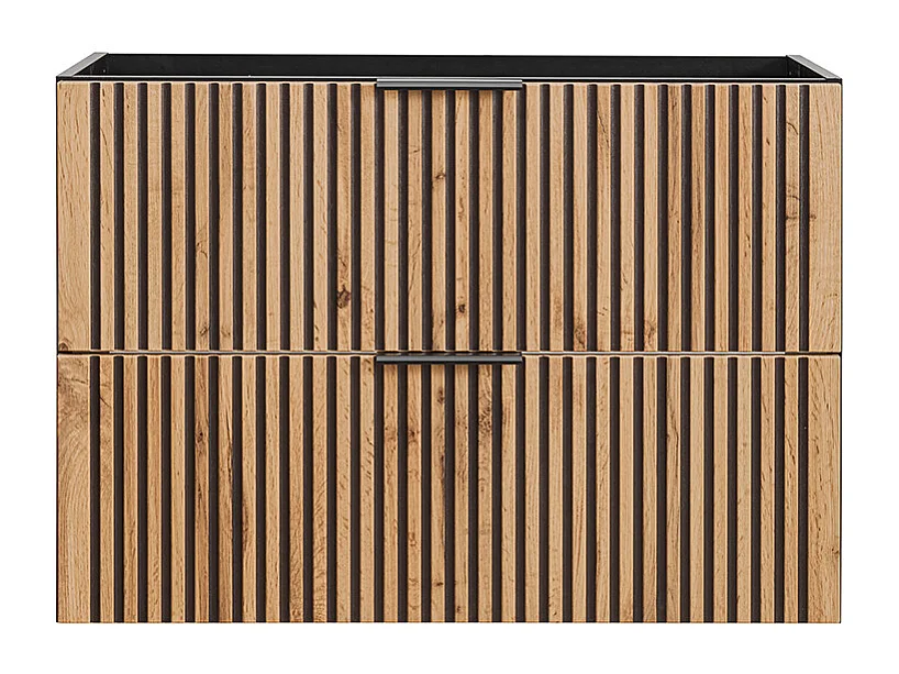 Gaia 80cm Hout en Zwart badmeubel