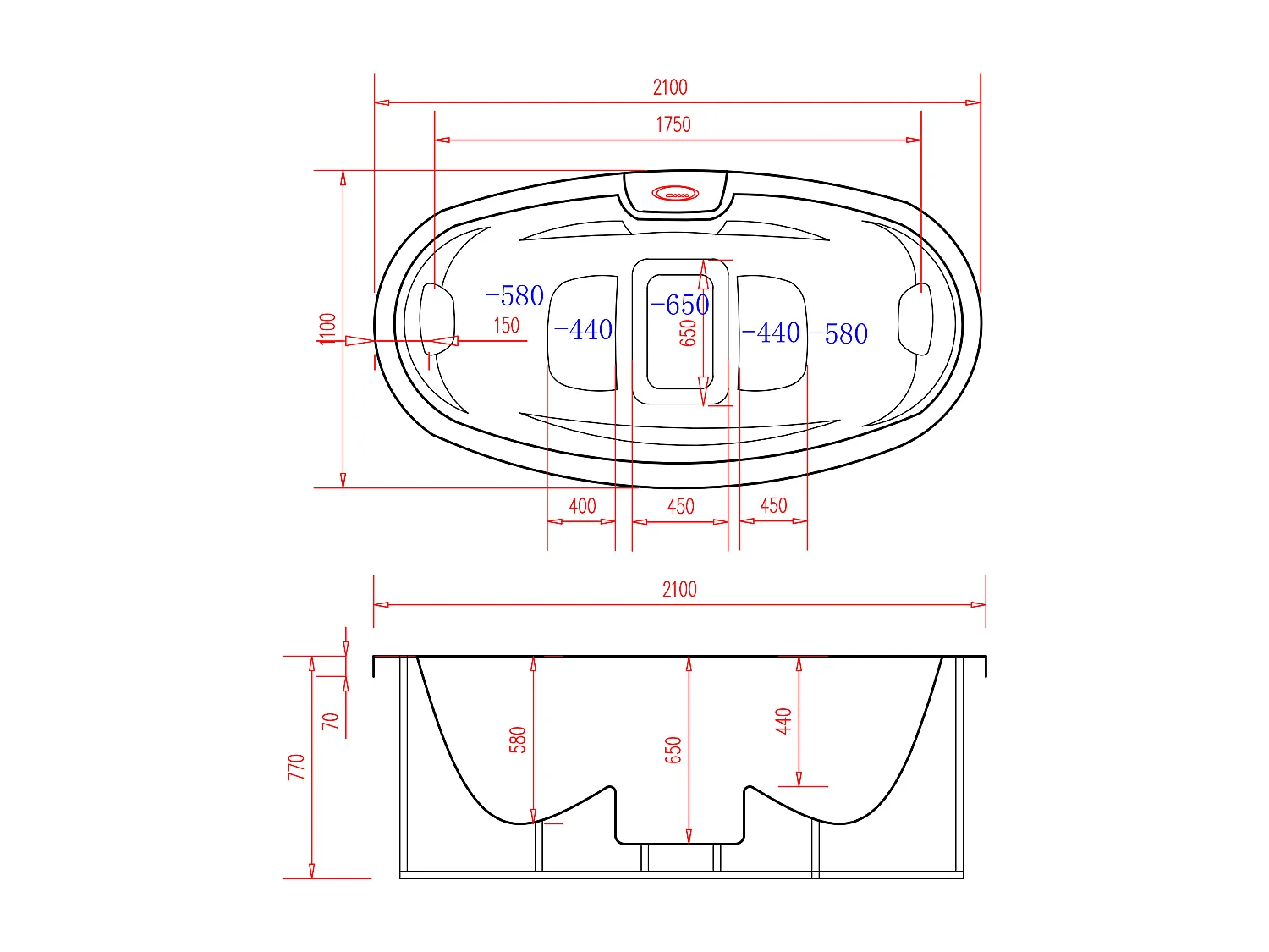 SPA 2 places blanc perlé - 14 jets - L210 x P110 x H74 cm - Système BALBOA - SAMOA IV