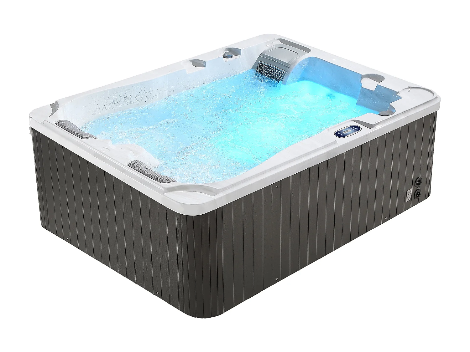 Spa 3 places blanc perlé - 35 jets - L210 x P158 x H73 cm - Système BALBOA - MAUPITI III