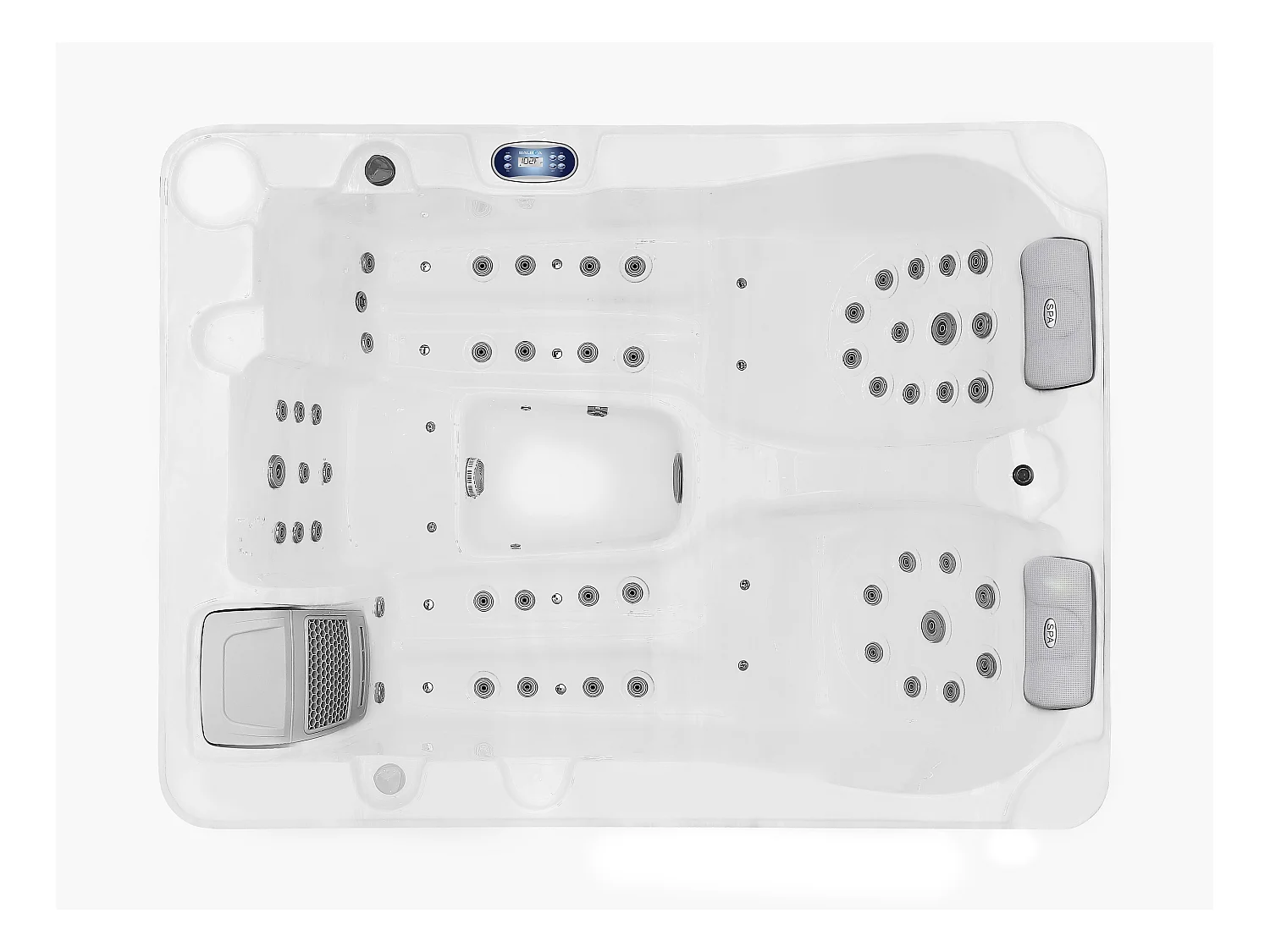 SPA 3 places blanc perlé - 65 jets - L210 x P158 x H73 cm - Système BALBOA - FIDJI VI