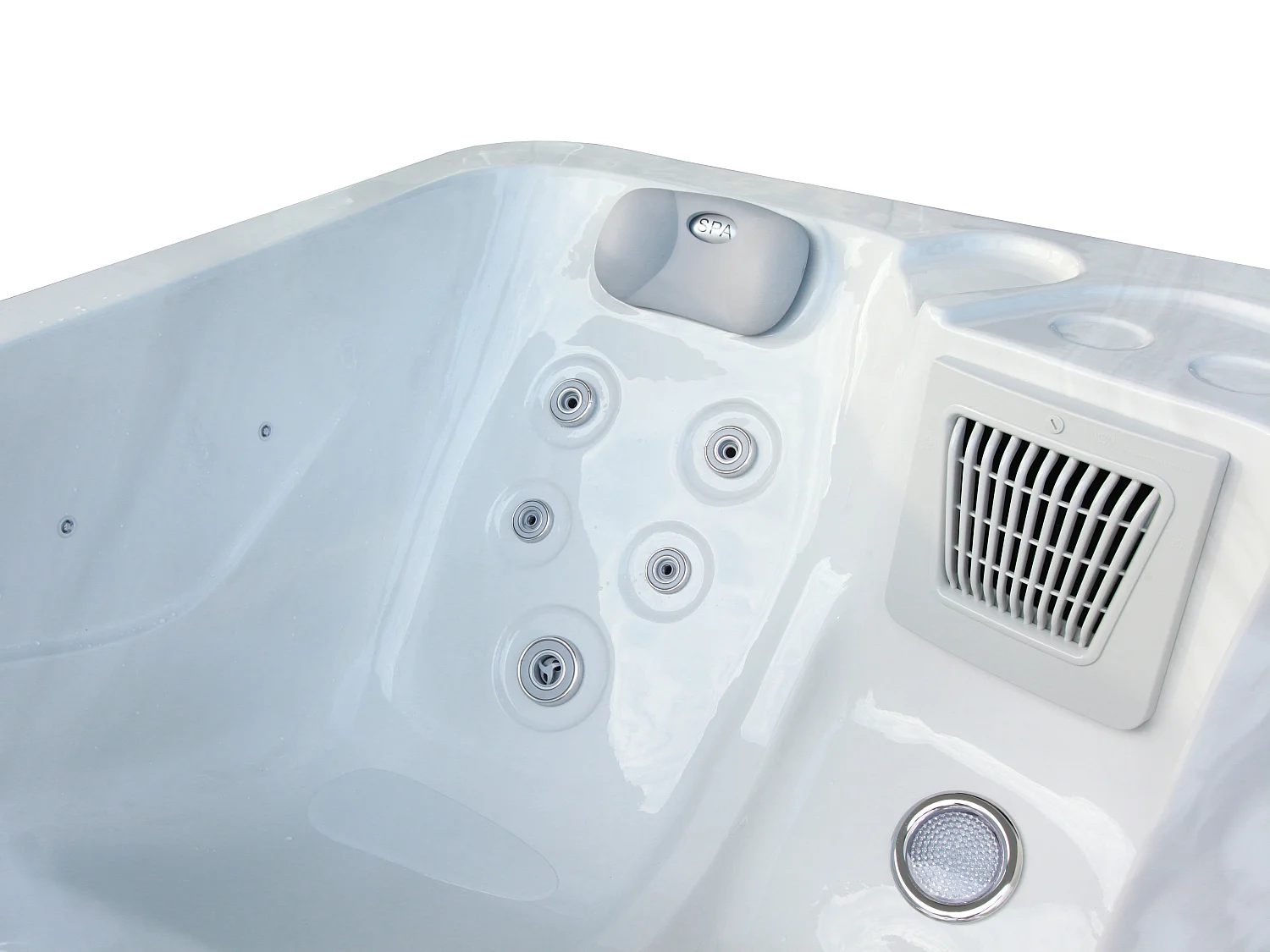 Whirlpool 2 Plätze - Perlweiß - 18 Düsen - 210 x 110 x 74 cm - System BALBOA - TAHITI III