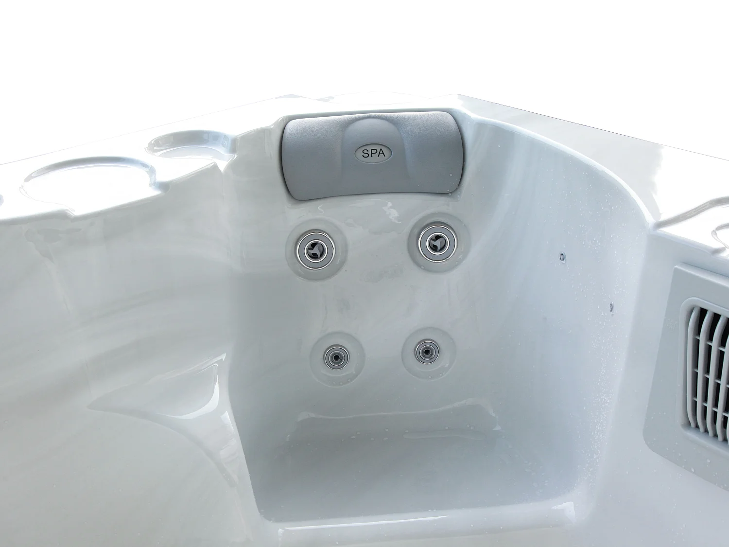 Whirlpool 4 Plätze - Perlweiß - 16 Düsen - 210 x 152 x 76 cm - System BALBOA - LULA IV