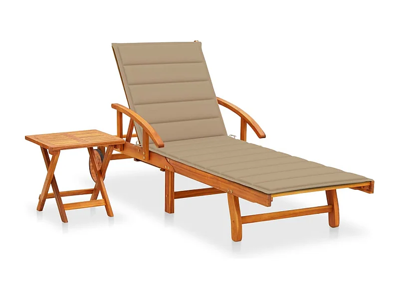 Transat chaise longue bain bois marron 200 x 67 x 30 cm 02_0012618