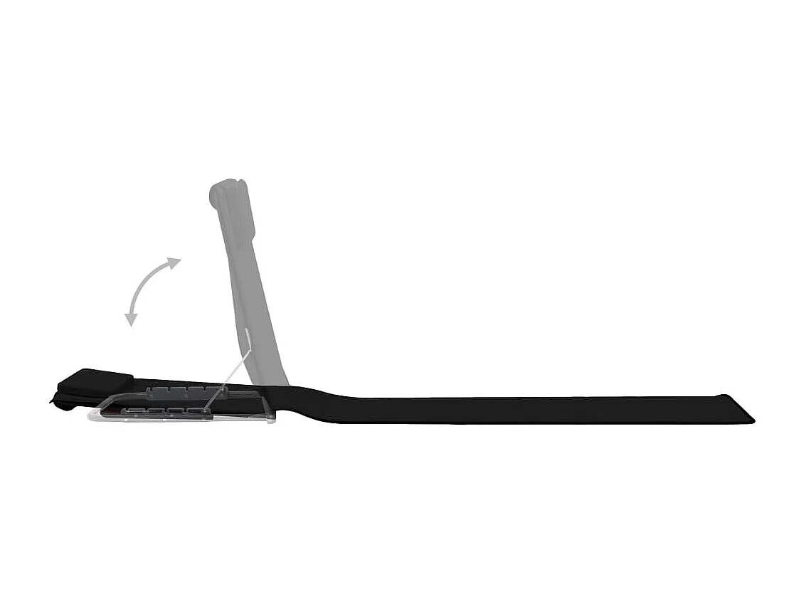 Colchonetas de playa para tumbonas plegables 2 piezas acero y tela negra 02_0012185