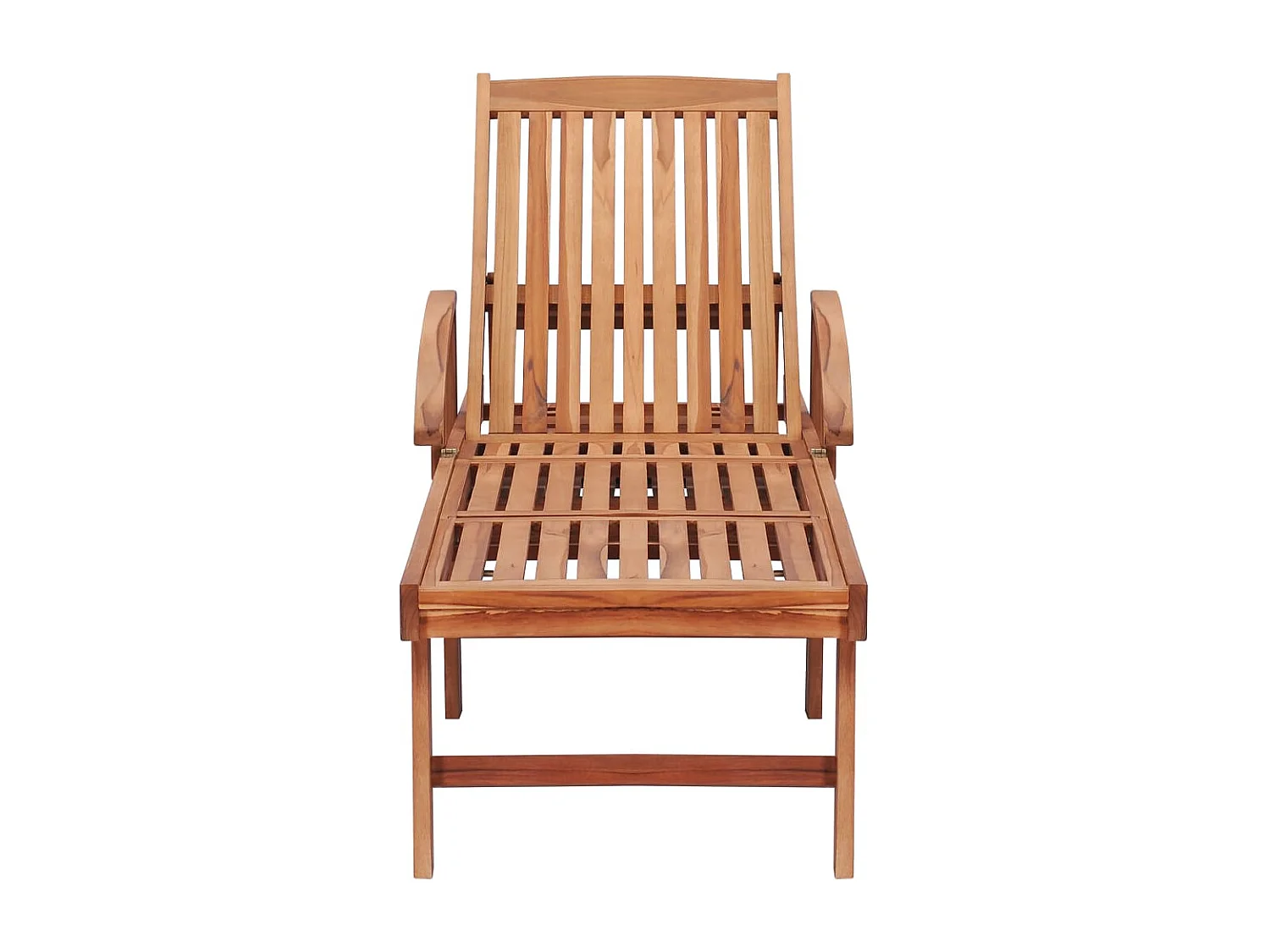 Conjunto de 2 espreguiçadeiras cama de jardim móveis de terraço para área externa com almofada azul royal teca maciça 02_0012028