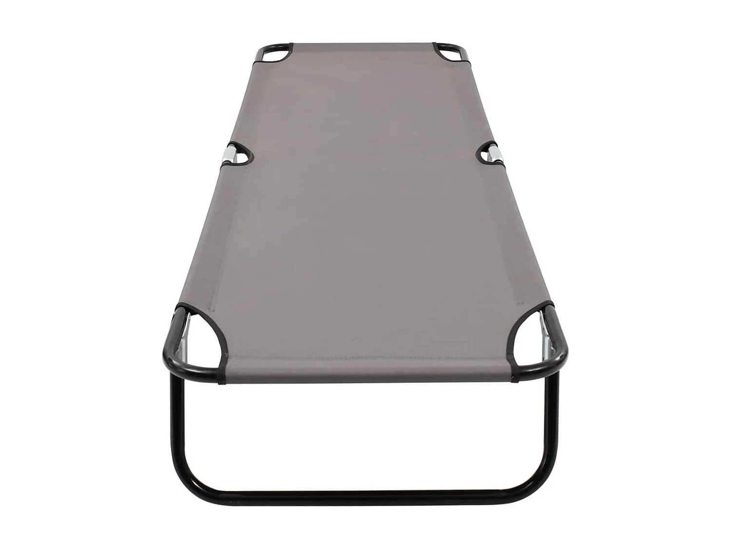 Lettino da campeggio pieghevole arredo da esterno 190 cm pieghevole grigio acciaio 02_0012876