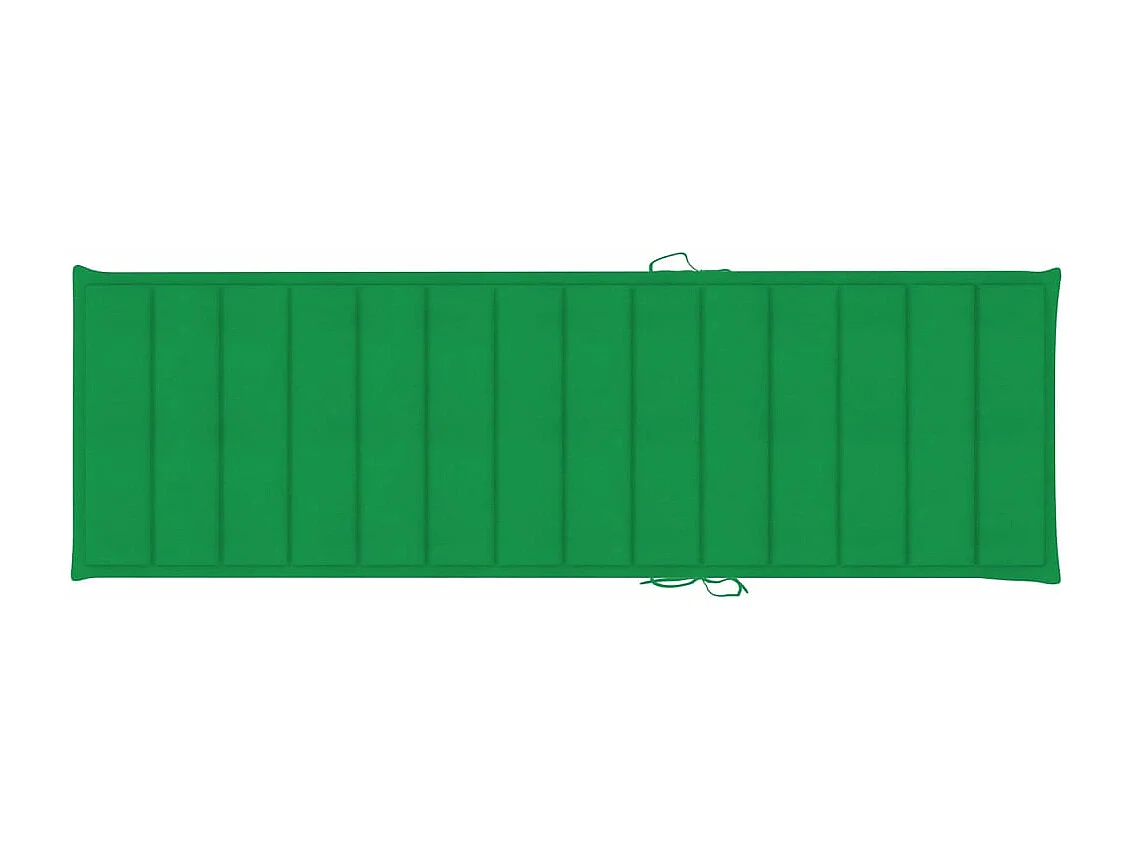 Espreguiçadeira espreguiçadeira para banhos de sol cama de jardim terraço mobiliário duplo de exterior e almofadas verdes madeira de pinho impregnada 02_0012761