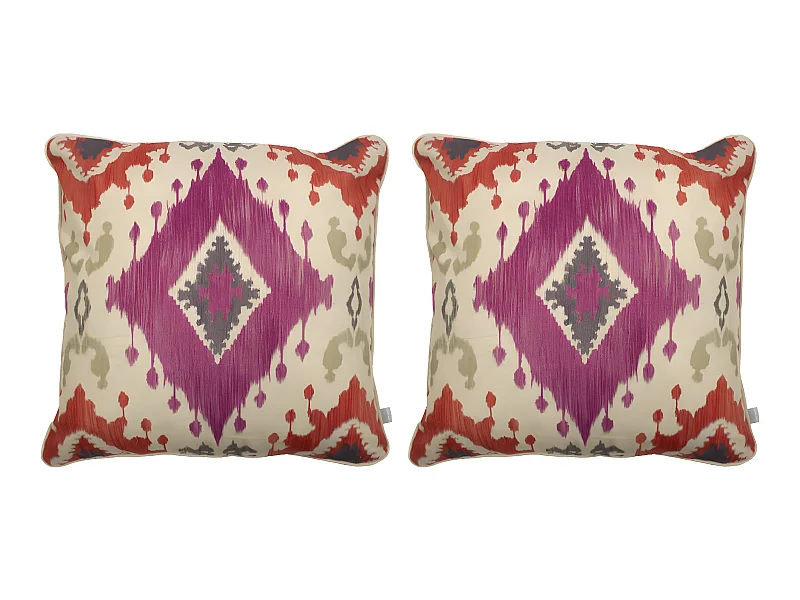 Lot de 2 housses de coussin Naf Naf PORTIA MAXI 50x50 cm fuchsia