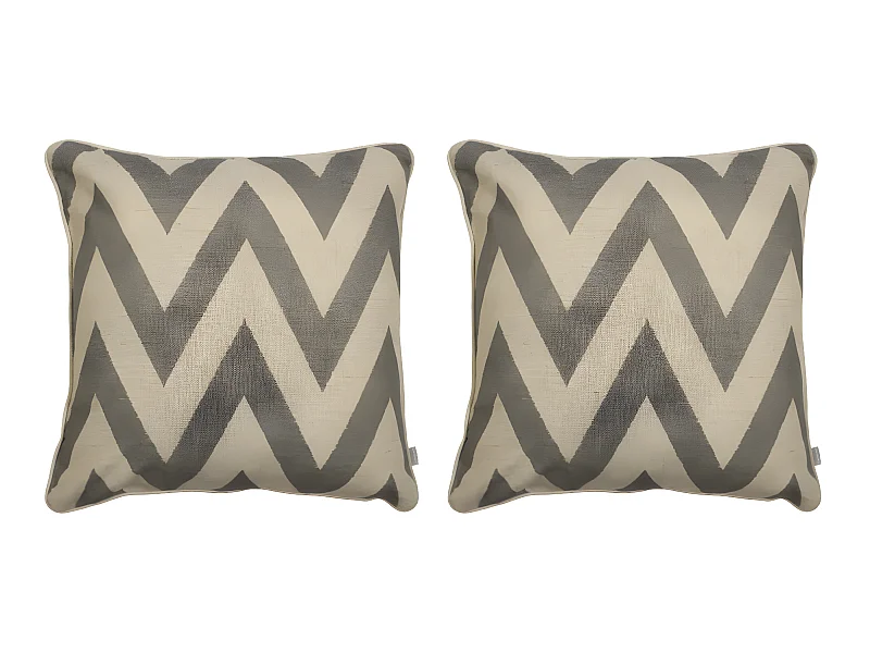 Lot de 2 housses de coussin Naf Naf MEENA 50x50 cm gris