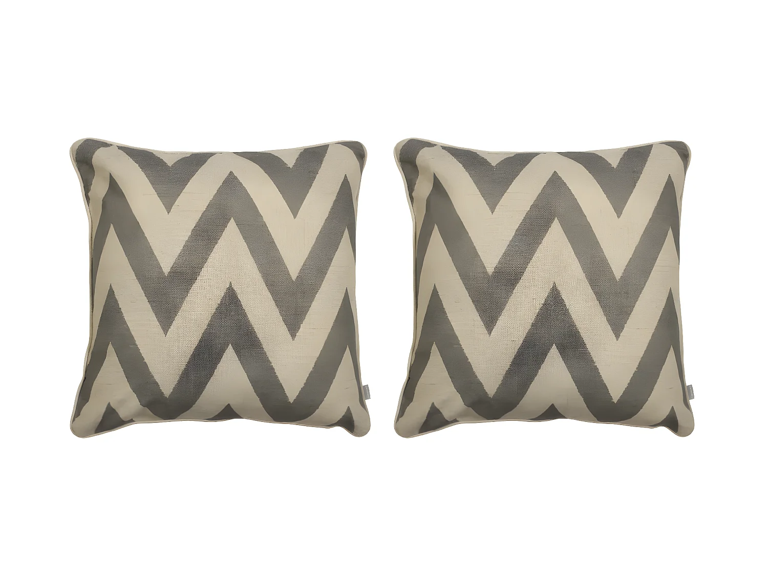 Lot de 2 housses de coussin Naf Naf MEENA 50x50 cm gris
