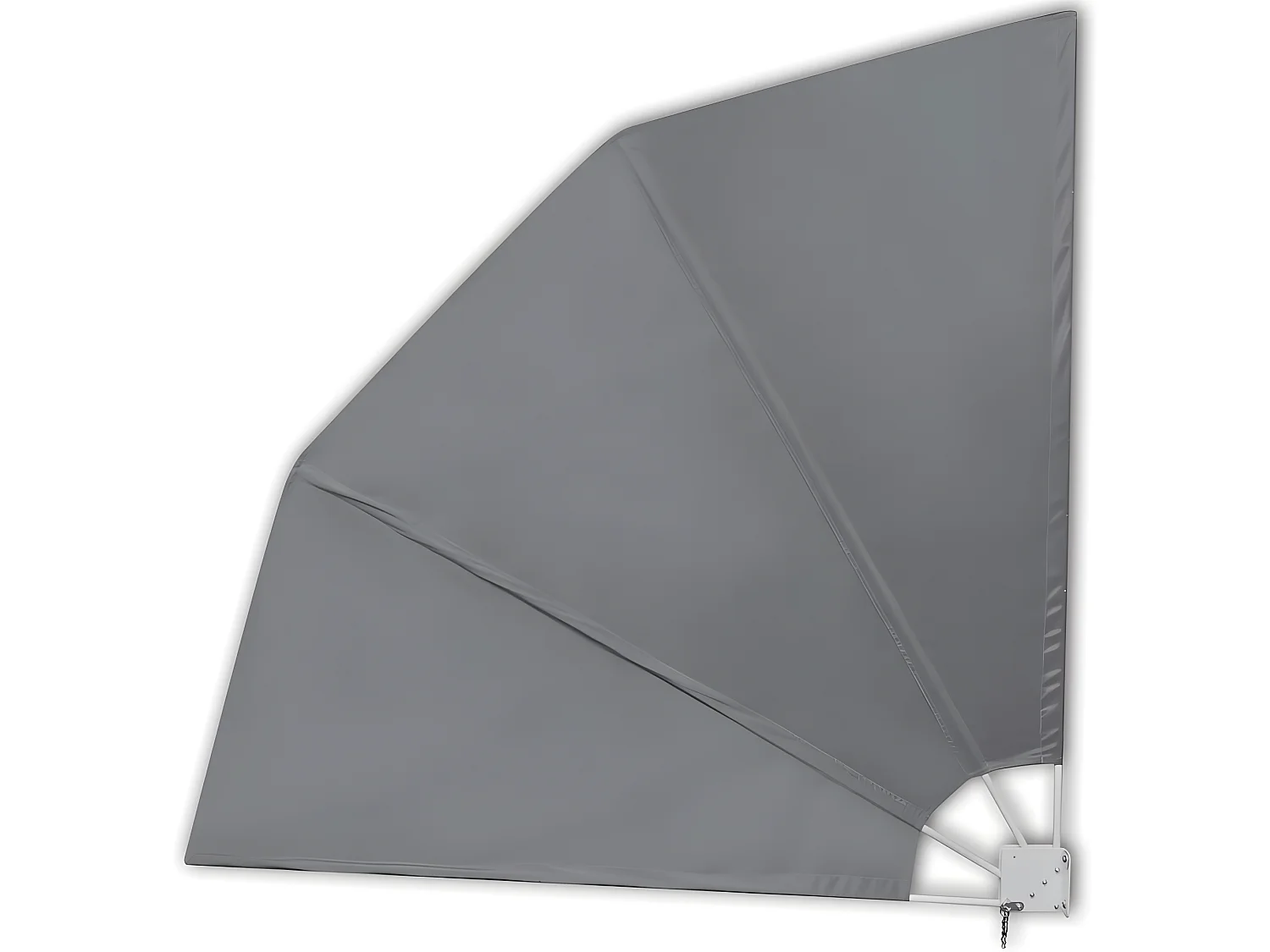 Auvent paravent store brise-vue grise 210 x 210 x 210 cm 02_0007060