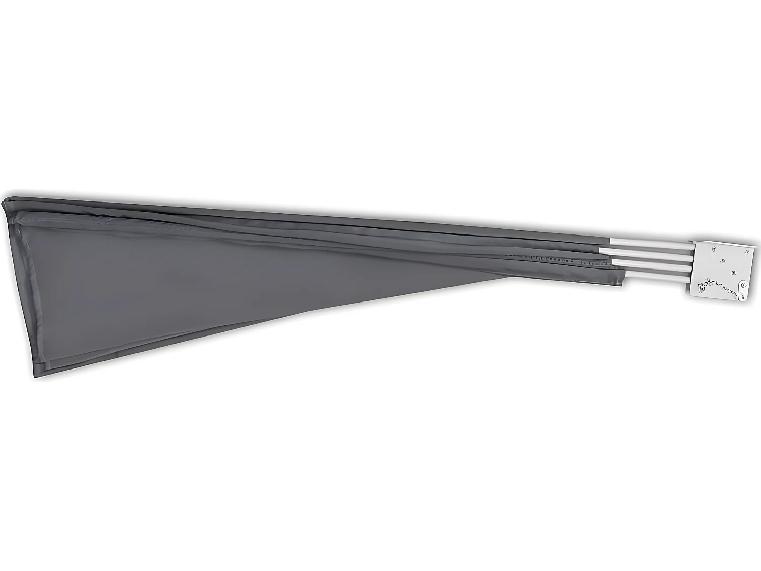 Auvent paravent store brise-vue grise 210 x 210 x 210 cm 02_0007060