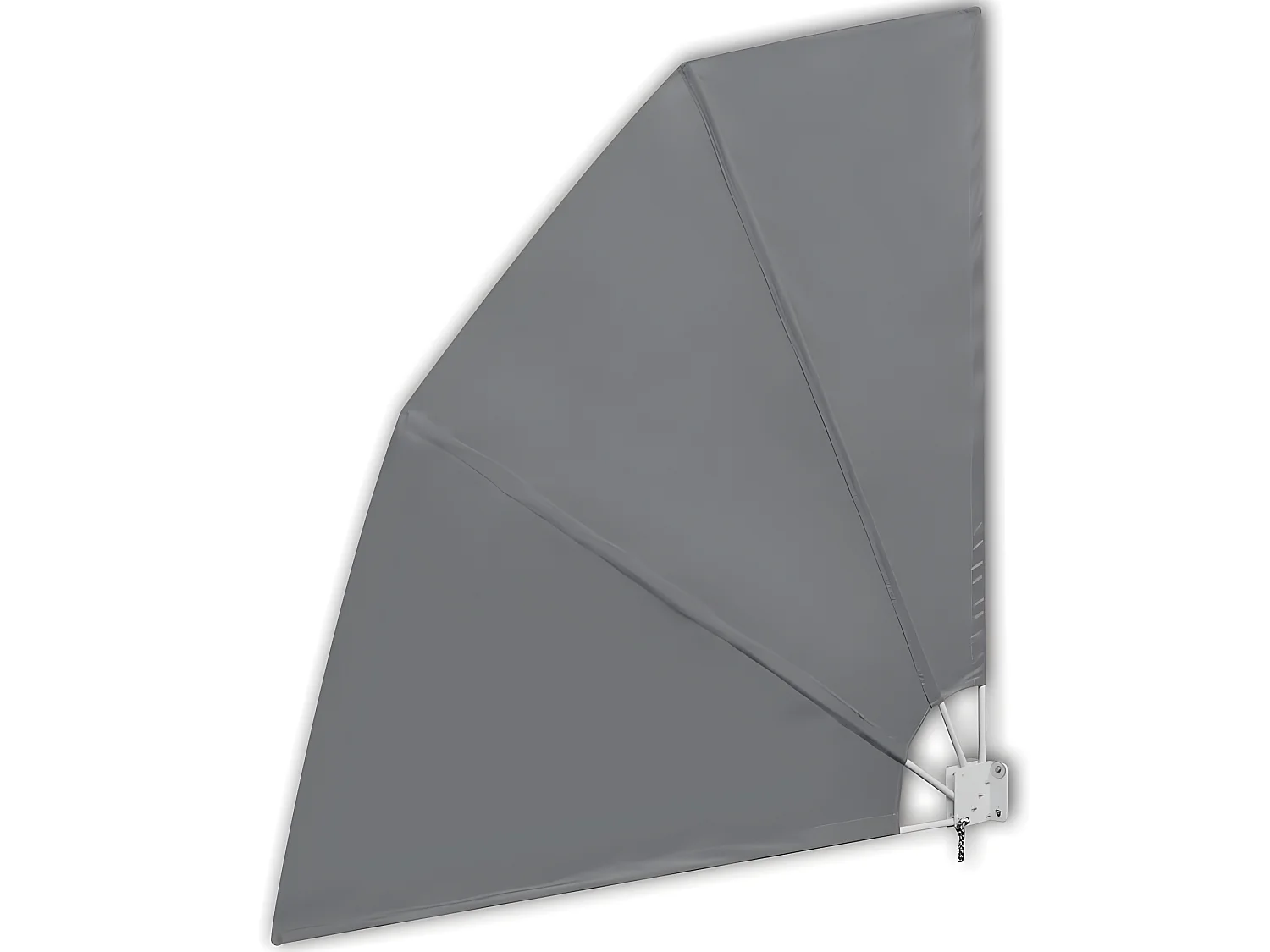 Auvent paravent store brise-vue grise 210 x 210 x 210 cm 02_0007060