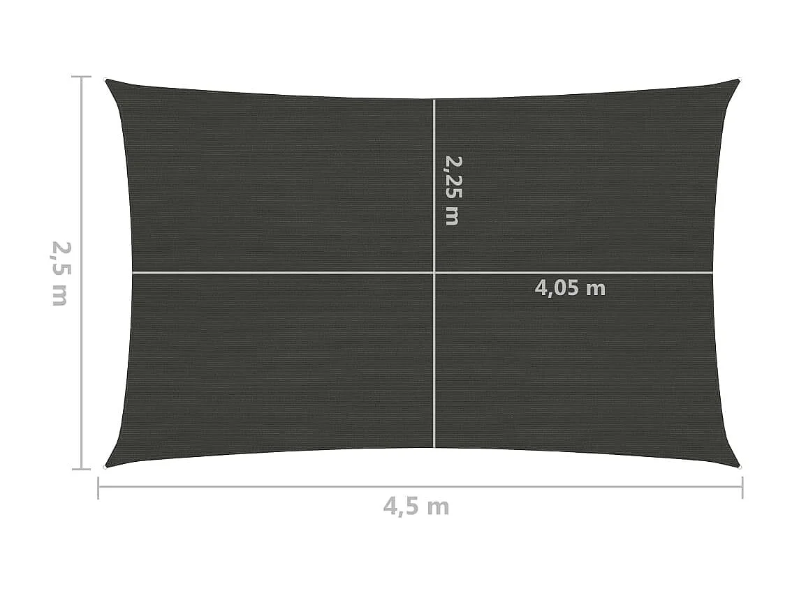 Voile toile d'ombrage parasol 450 x 250 x 250 cm 02_0008908