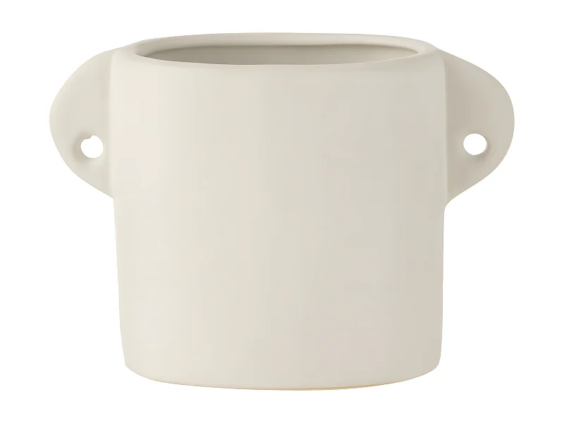 Witte keramische pot 16.5x8.5x11.5 cm