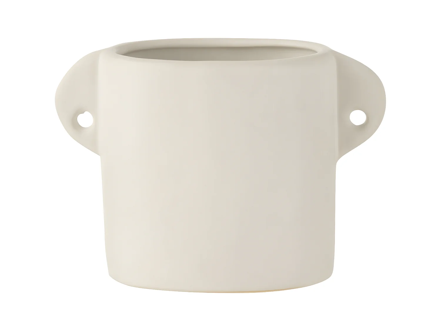 Cache pot en céramique Blanche