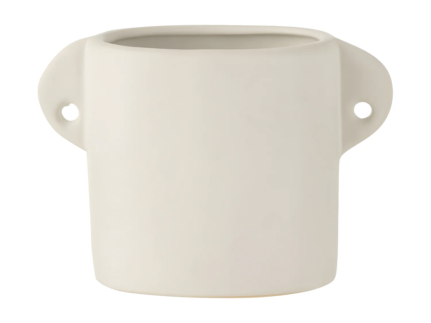 Cache pot en céramique Blanche