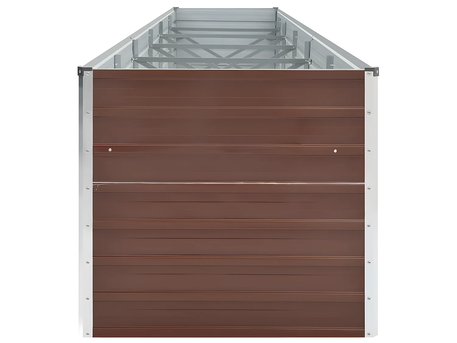 Jardinière lit surélevé plantes marron 480 x 80 x 77 cm 02_0001128