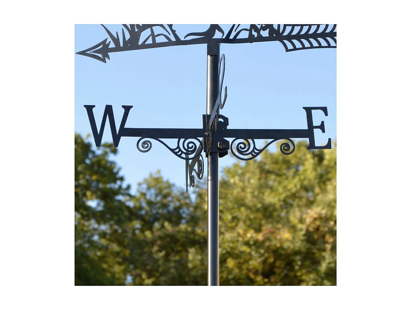 Girouette en acier noir silhouette Golden Retriever