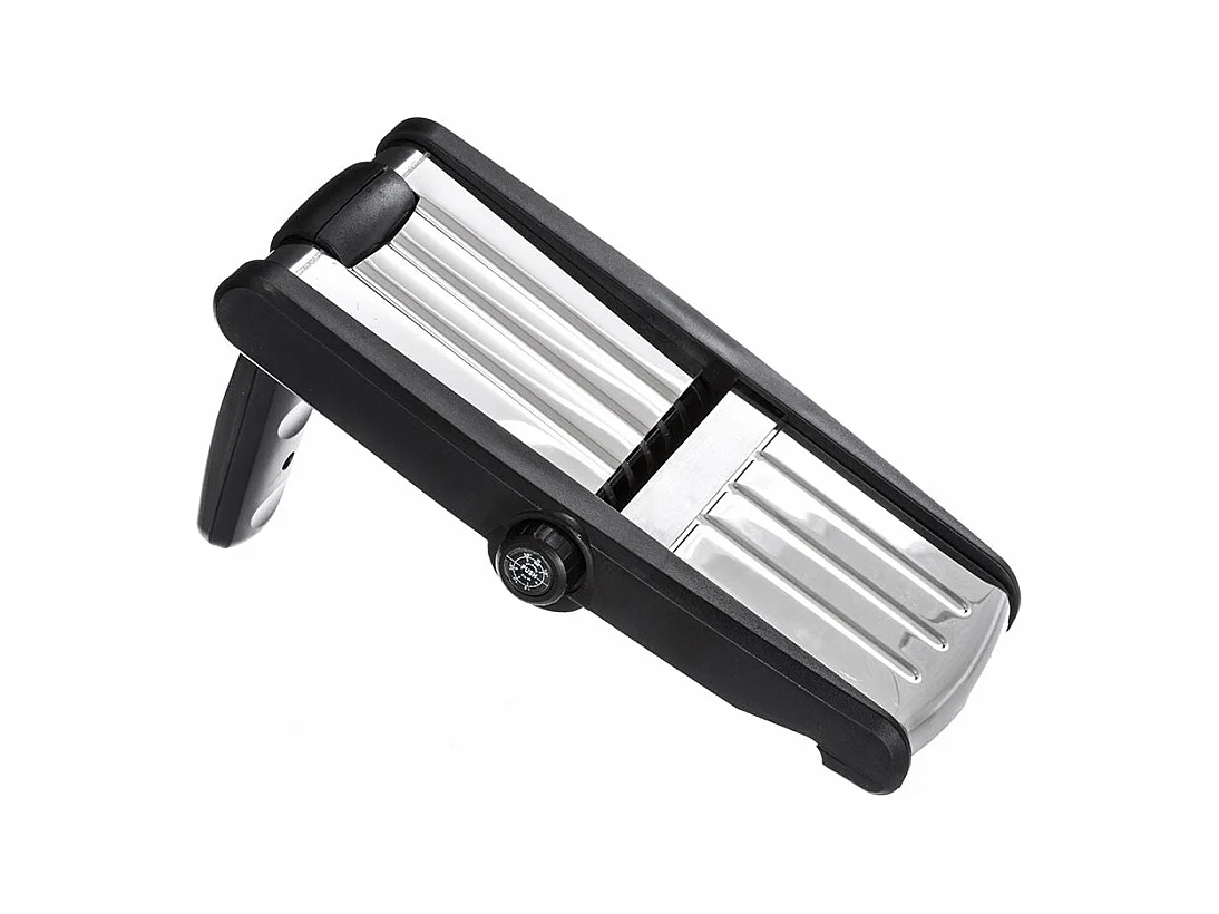 Mandoline Avec Poignée Ajustable "3 Lames" 24cm Noir