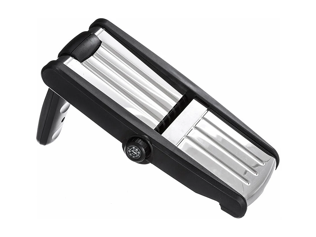 Mandoline Avec Poignée Ajustable "3 Lames" 24cm Noir